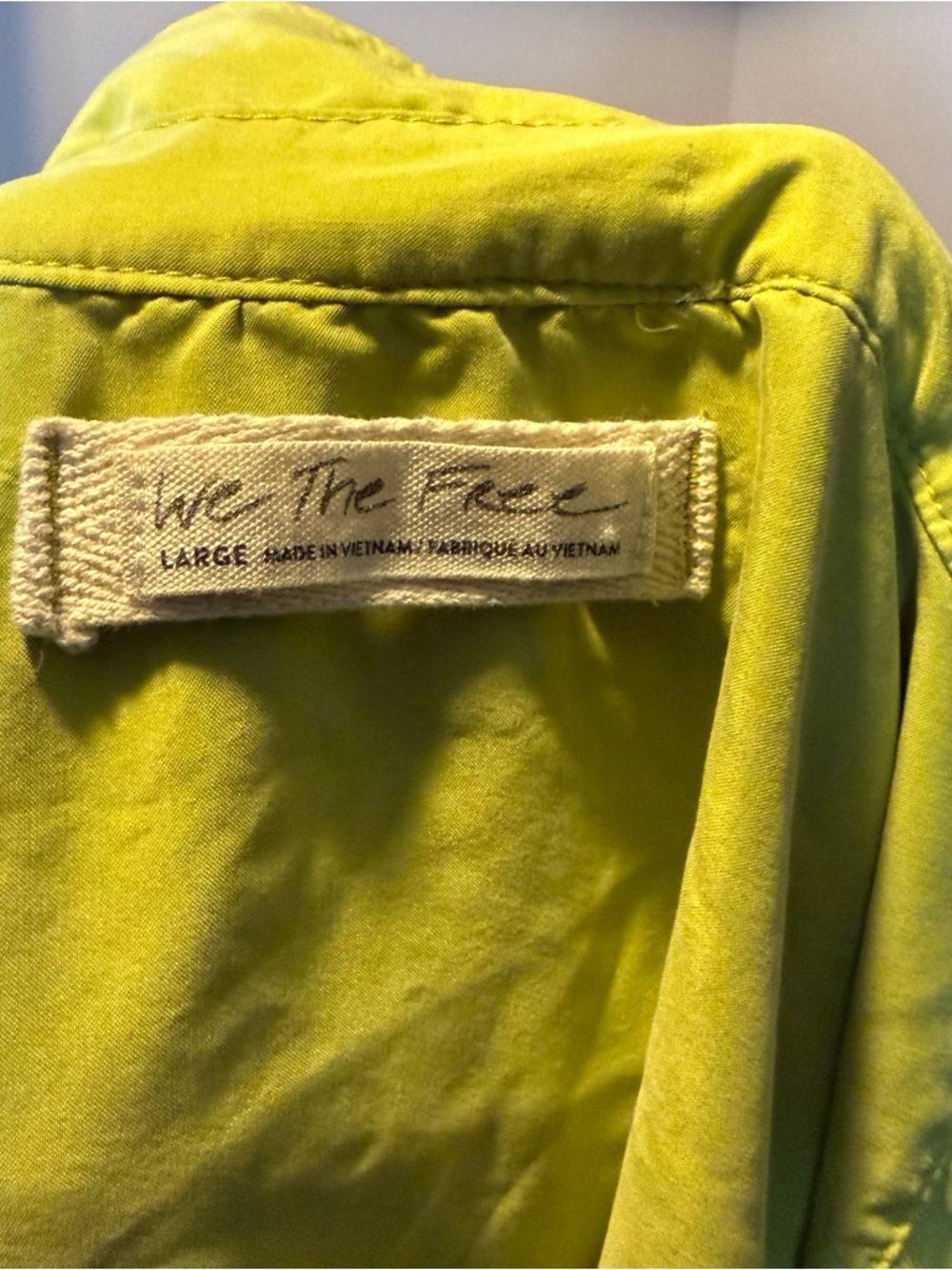 We The Free Large Olive Green Oversized Button-Front Shirt - Picture 2 of 15